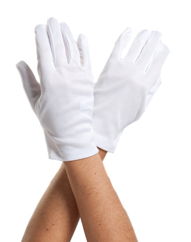 Costume Child Gloves Dress White Nylon 8-12 5044 12 PACK