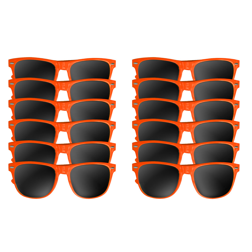 Orange Sunglasses | Iconic 80's Style |  Adult 12 PACK 1053D