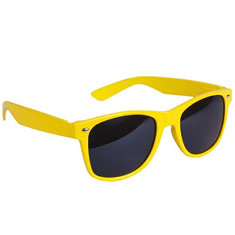 Yellow Sunglasses |  TRANSPARENT Iconic 80's Style | 12 PACK  Adult 1059