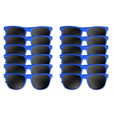 Royal Blue Vintage 80's Style Iconic Sunglasses Adult 12 PACK WS1076D
