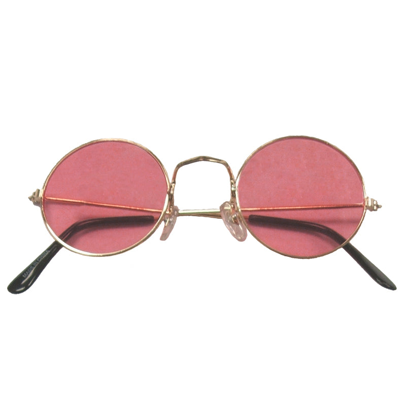 Pink Hippie Girl Glasses Costume 1092