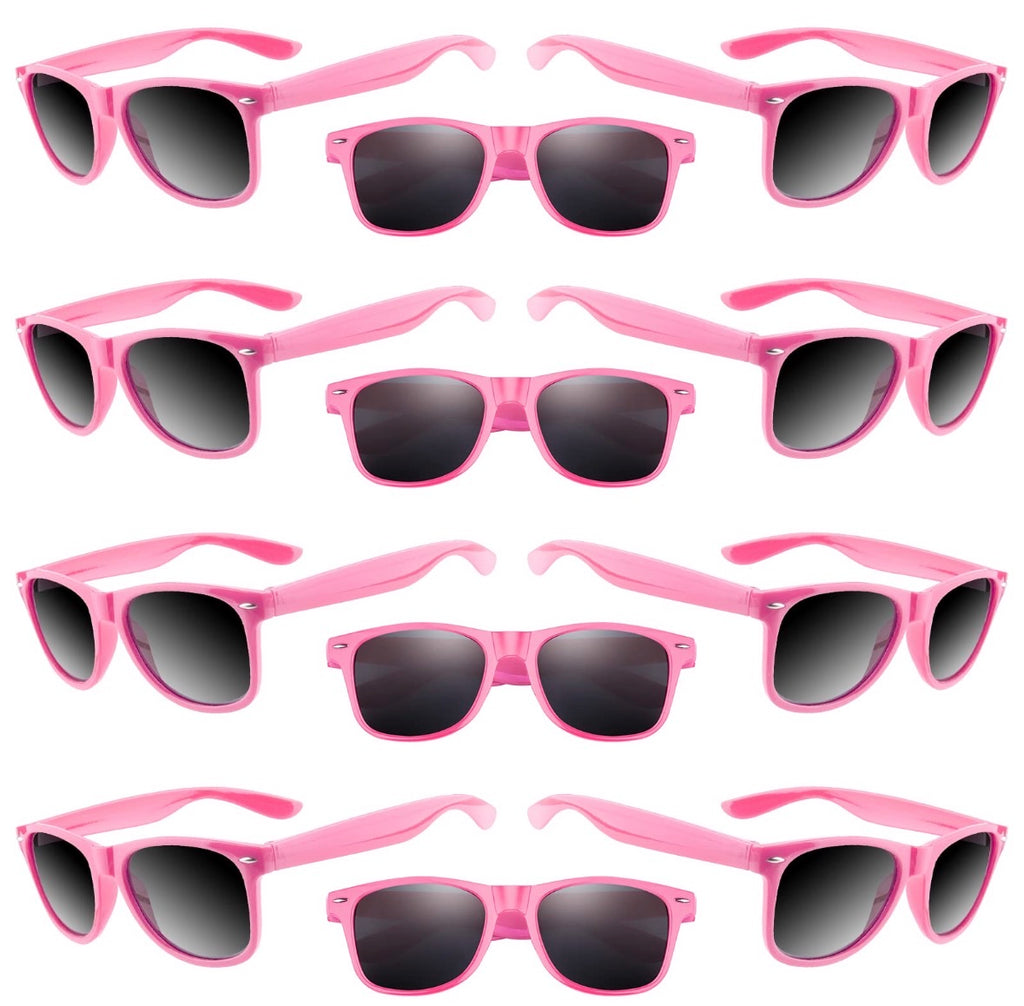 Light Pink Sunglasses Iconic 80's Style Adult 12 PACK 1074D