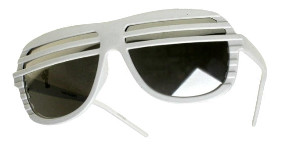 White Half Shutter Shades Sunglasses 1155
