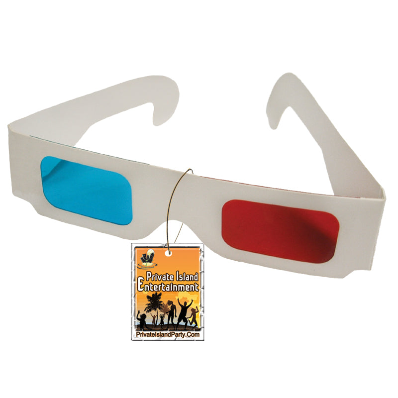 3D Cardboard Glasses - Red/Cyan Anaglyph  1172 10 PACK