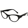 Black Rhinestone Cat Eye Glasses 1189