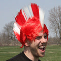 Red and White Mohawk Wig 6027
