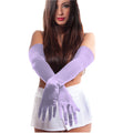 Lavender Satin Opera Gloves 23" 1216