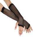 80's Long Fishnet Gloves - Black 1230 12 PACK
