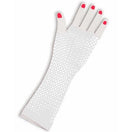 Fishnet Gloves Long White 1242