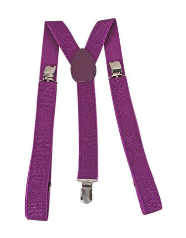 Purple Suspenders Elastic Clip On 1286
