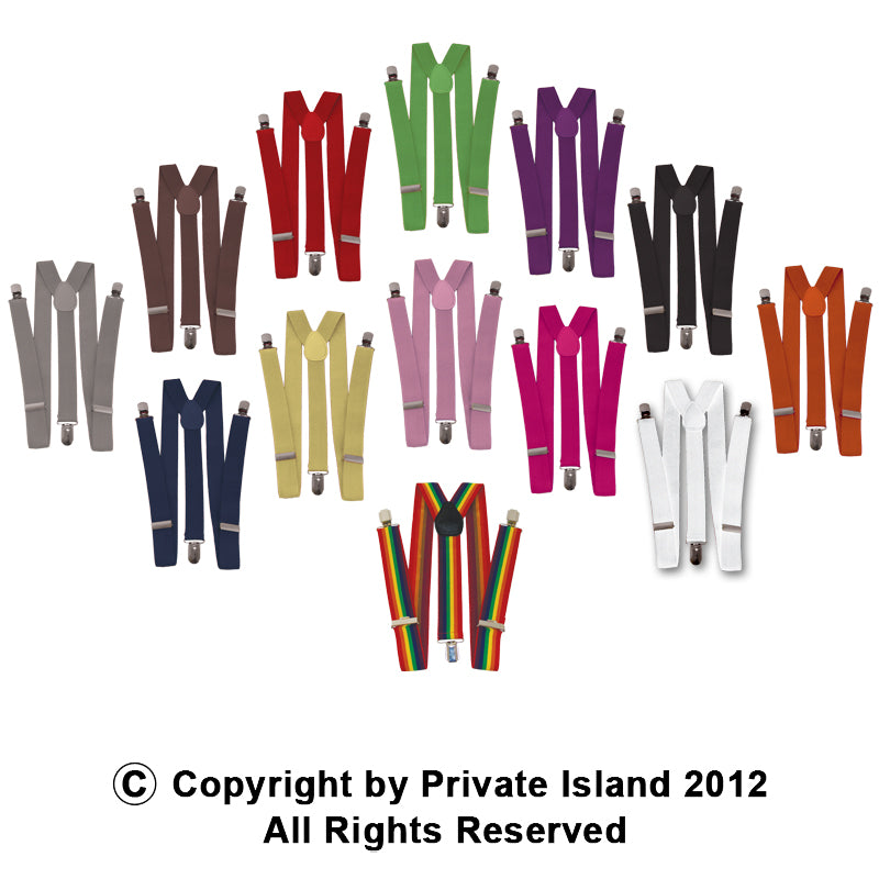 Colorful Suspenders | Holdup Suspenders | Mixed Colors 12 PACK 1291A