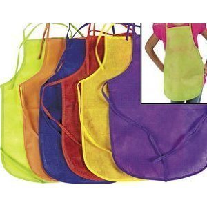 Child's Childrens Aprons Painting Artist Baking Classroom 12 Pk 9258D