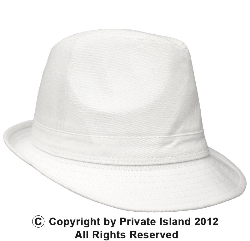 White Fedora Hats Bulk | White Fedoras |  WS1312D Adult Size