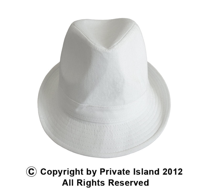 White Fedora Hats Bulk | White Fedoras |  WS1312D Adult Size
