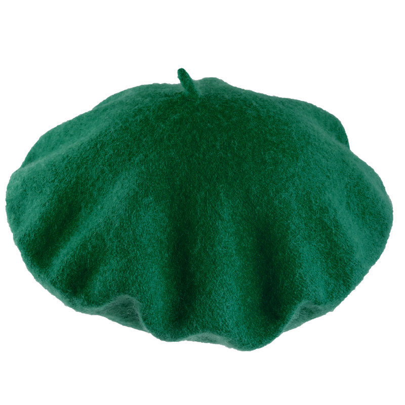 Green Wool Beret 22.5" Standard Adult Size 1360