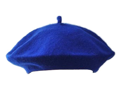 Royal Blue Beret Wool 22.5" Standard Adult Size 1371