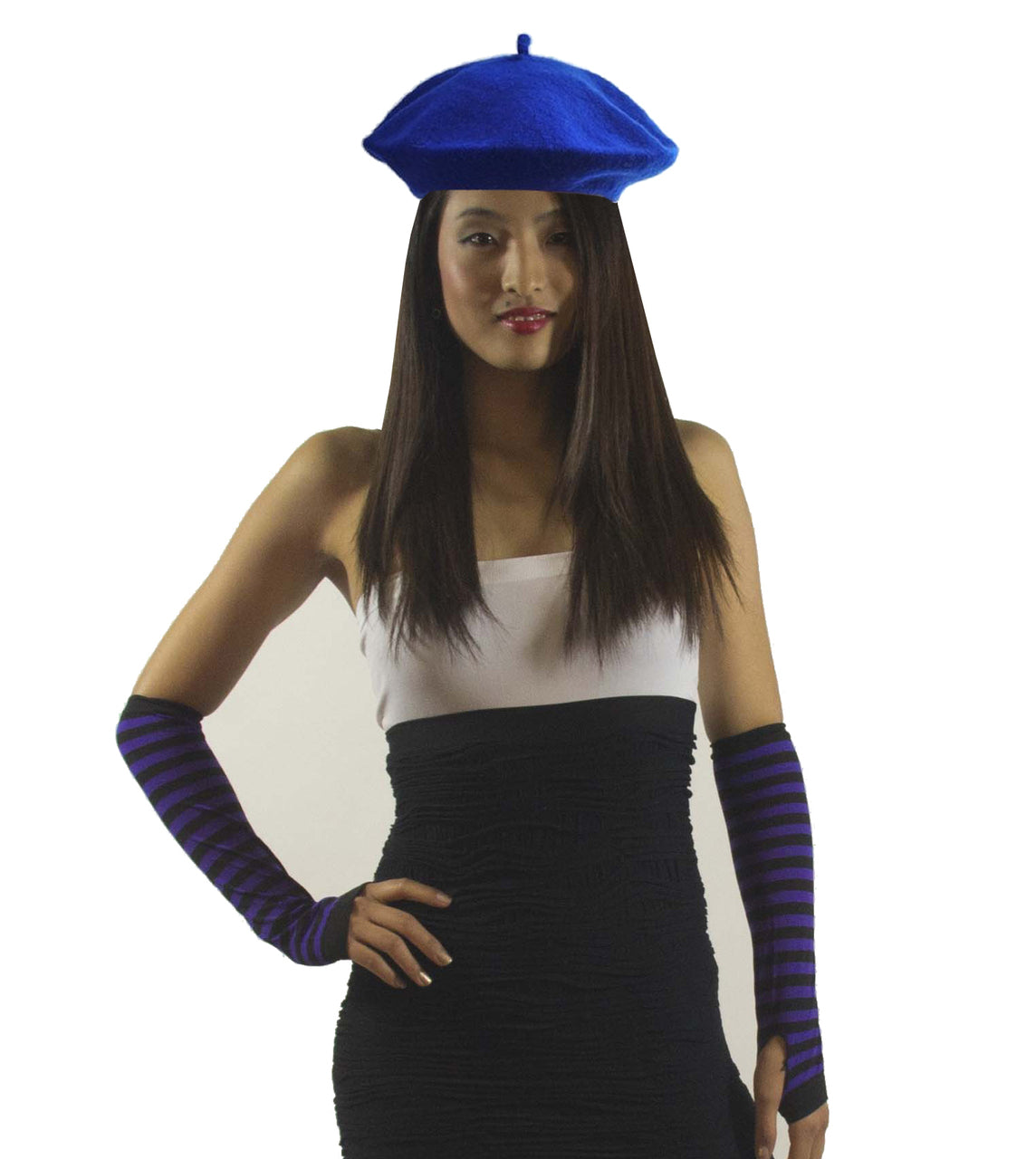 Royal Blue Beret Wool 22.5" Standard Adult Size 1371