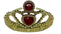 Gold Princess Tiara with Heart Stone 1451