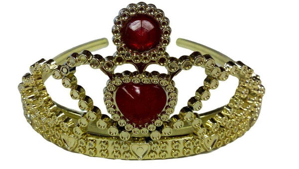 Gold Princess Tiara with Heart Stone 1451