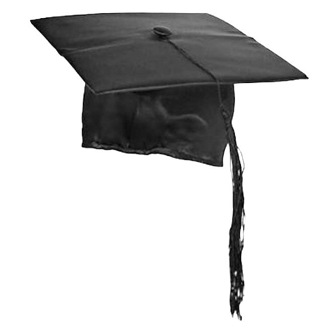 Bulk Graduation Caps | Grad Cap |  Black Satin 10 PACK WS1494D