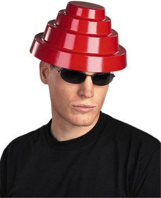 Devo Red Plastic Helmet 1503