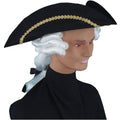 Colonial Tricorn Hat with Wig Adult 1522