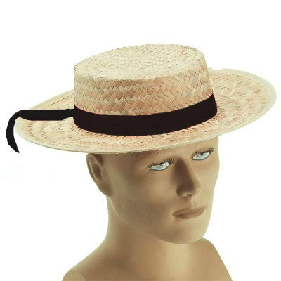 Straw Boaters Hat | Skimmer Hat with Band 1548