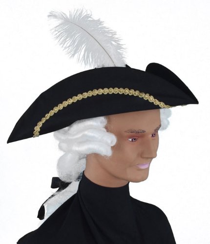 Child Colonial Tricorn Hat with Wig 1565