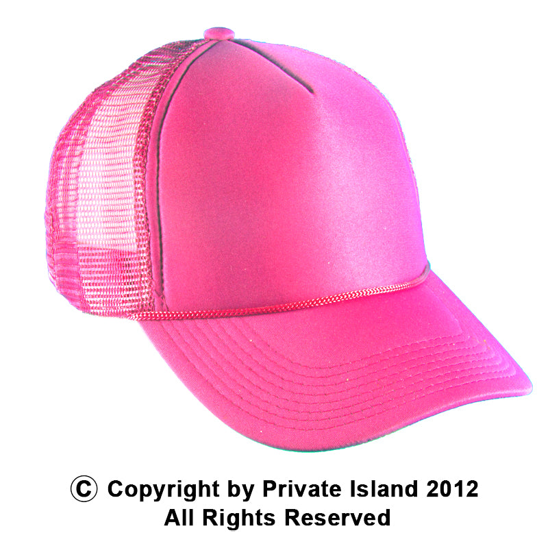 Neon Pink Trucker Caps 12 PACK 1583