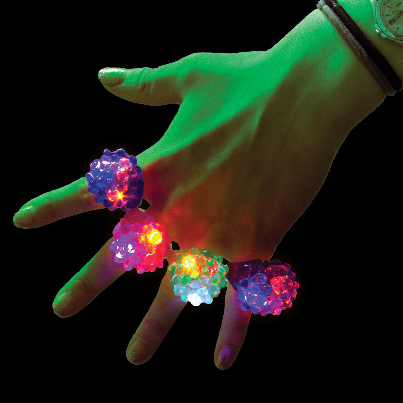 Wholesale 12 PACK Flashing LED Bumpy Ring 1879