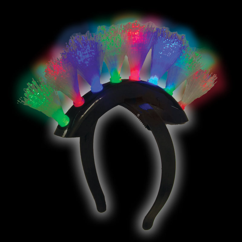 Flashing LED Mohawk Tri Color Headband 1882
