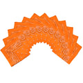 Orange Bandana 22" Square Standard 100% Cotton 12 PACK 1916D