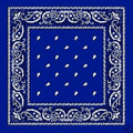 Royal Blue Paisley Bandanna 22" Square Standard 100% Cotton 12 PACK 1920DZ