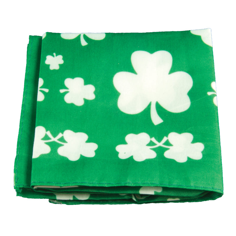 St Patricks Shamrock Green Irish Bandanna 1970