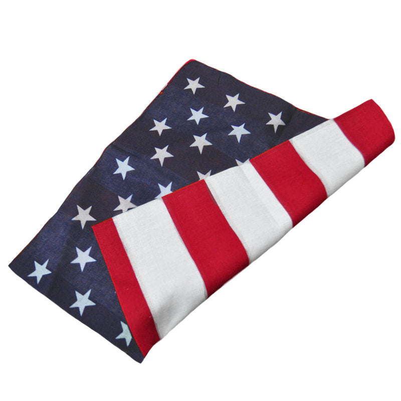 12 PACK American Flag Bandanna 22" Square Standard 100% Cotton 1973D