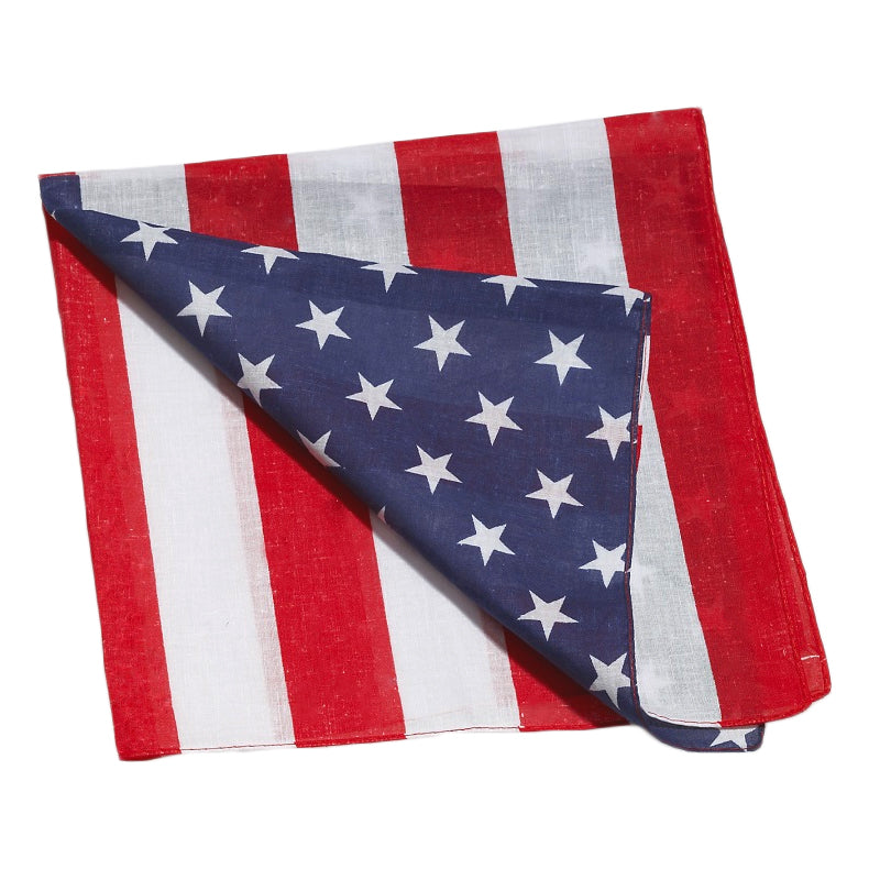 American Flag Bandanna 22" Square Standard 100% Cotton 1973 12 PACK