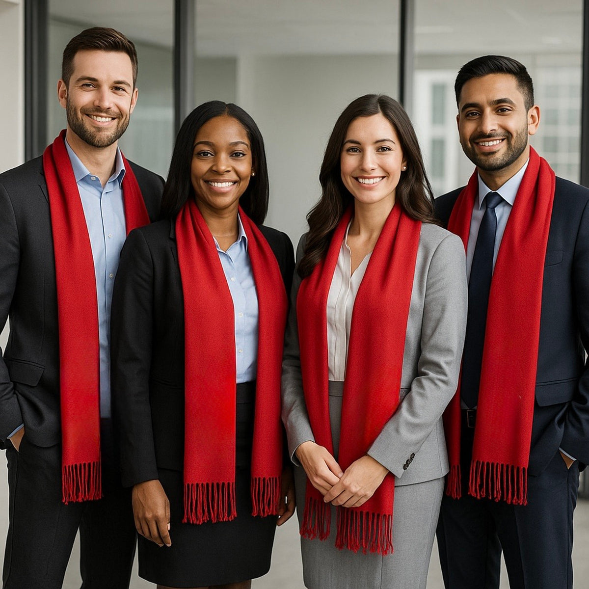 Red Pashmina Shawl Scarf 12 PACK 100% Fine Wool Mix 28" x 78" 2042D