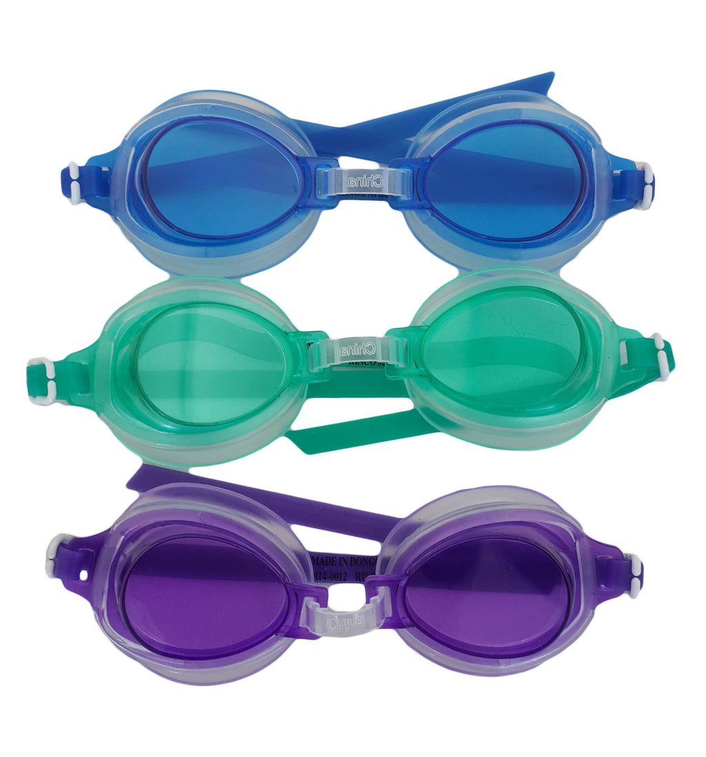 Aquamen Water Goggles Child Mixed Colors 12 PK 3390A