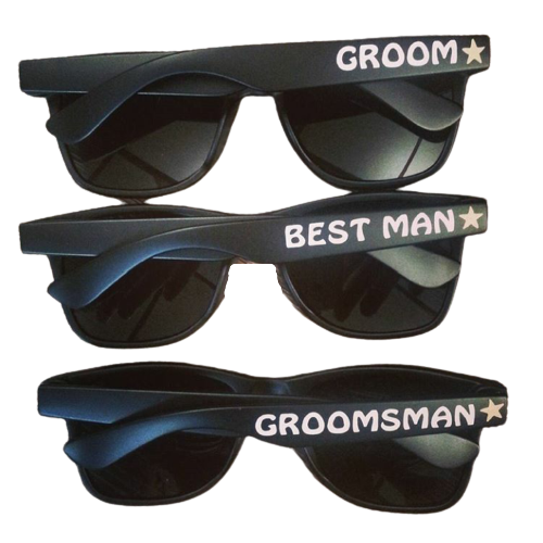 Custom Wedding Party Sunglasses | Wedding Theme Personalized Sunglasses | 15041 (Fonts in Picture Gallery)