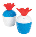 Patriotic Pineapple Cups with Lids 12 PACK
