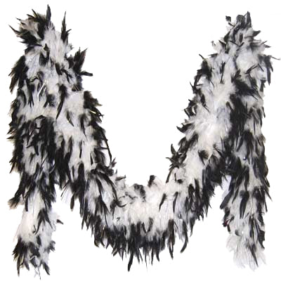 Black and White Feather Boa 2027