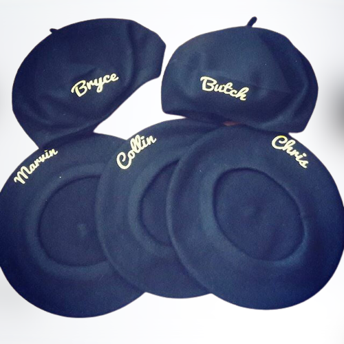 Monogrammed Beret | Valentines Gifts for Her | French Beret Hat (Fonts in Picture Gallery)
