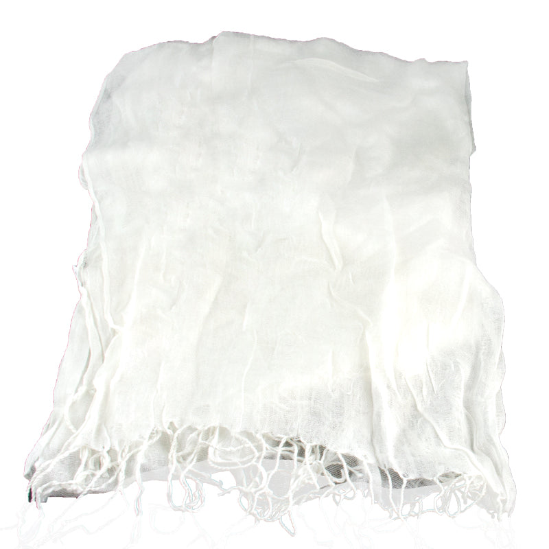 Viscose Scarf Light Wear White Spring Summer Fall 2043