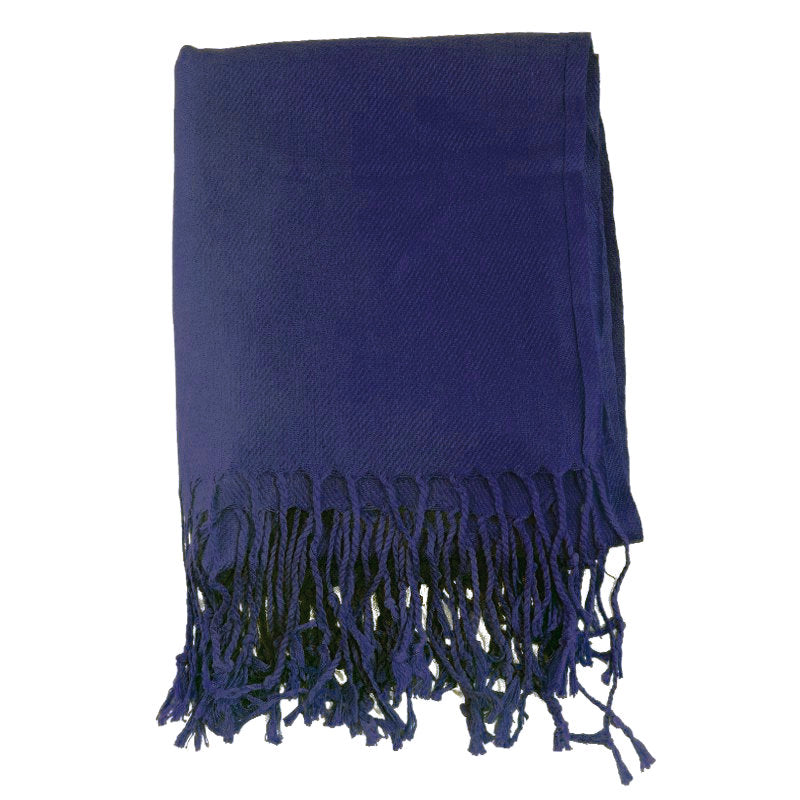 Navy Pashmina Scarf Shawl 100% Fine Wool Mix 12 PACK  28" x 78" 2108