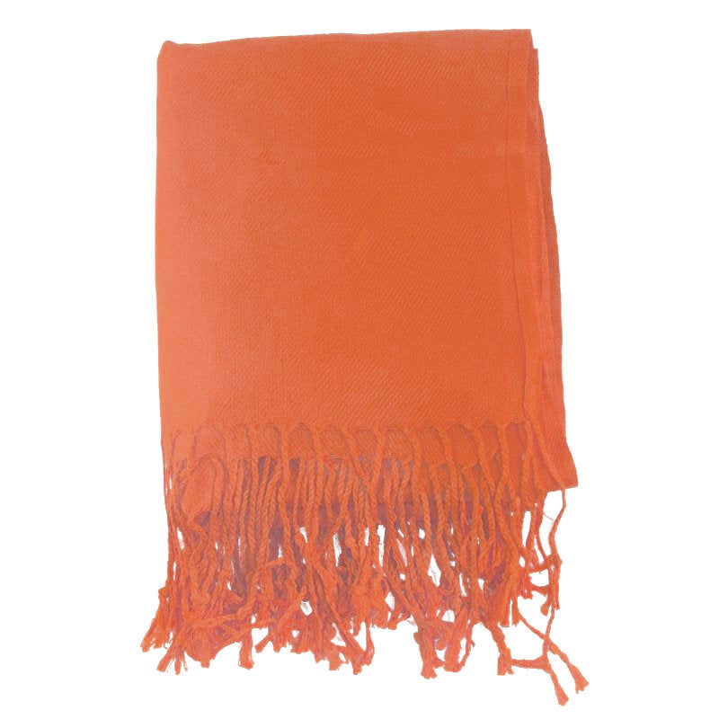 Orange Pashmina Scarf Shawl  28" x 78" 12 PACK 2109