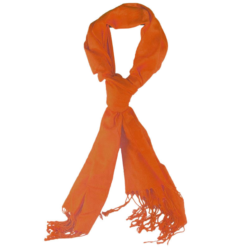 Orange Pashmina Scarf Shawl  28" x 78" 12 PACK 2109