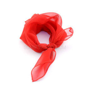 Red Square Chiffon Scarf 50's 12 PACK 24" x 24" 2154