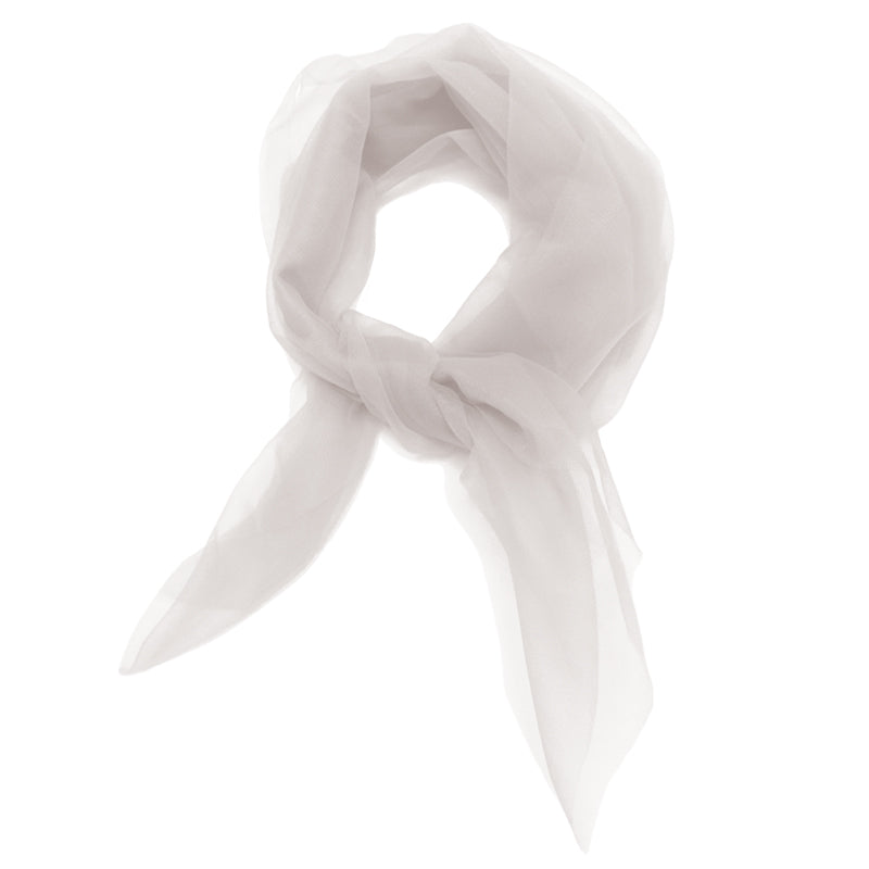 White Square Short Chiffon Scarf  12 PACK 24" x 24" 2155
