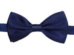 12PK Satin Bow Tie Navy Men's 6835D