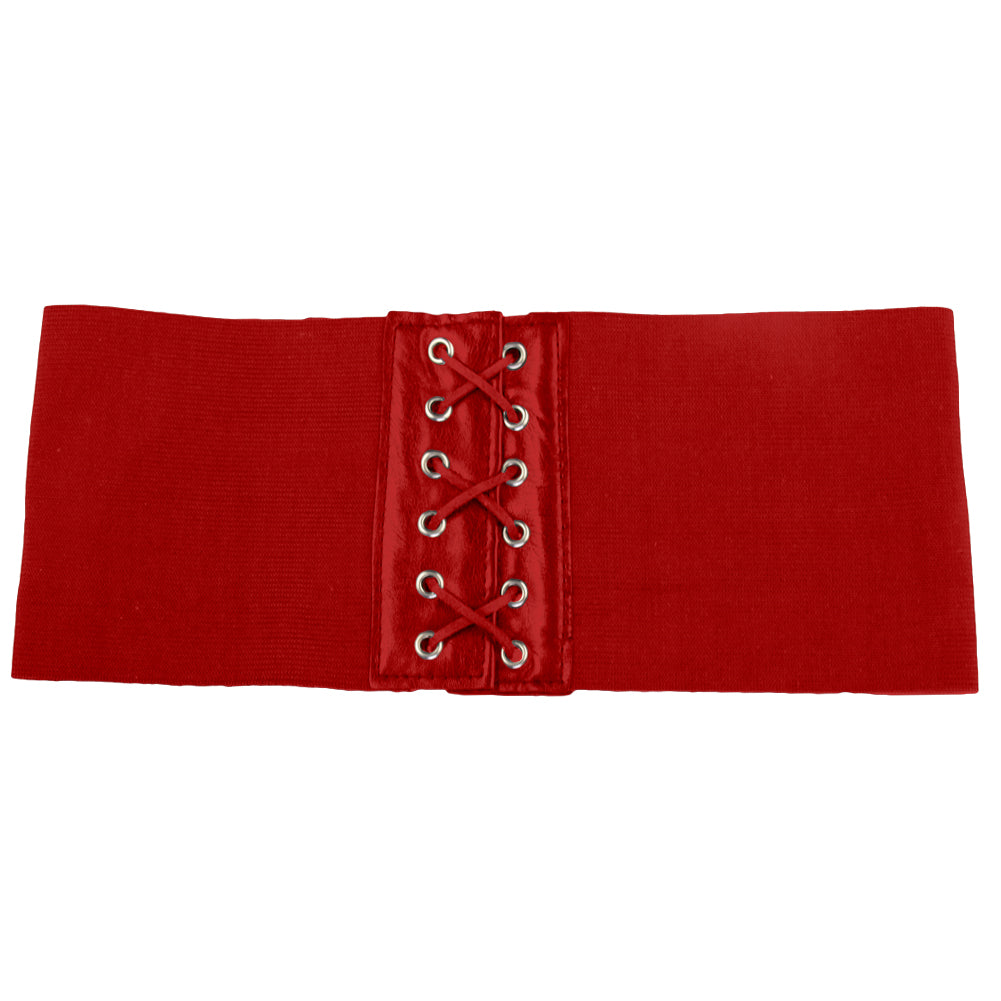 Red Elastic Stretch 4.5" Wide Corset Cinch Belt 2201